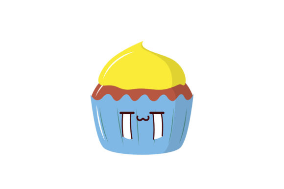 Adorable Sweet Cupcake Kawaii Christmas Design