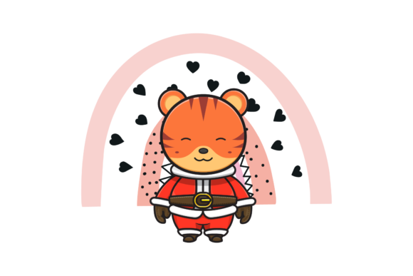 Animal Santa Costume: A Festive Graphic for Publishers