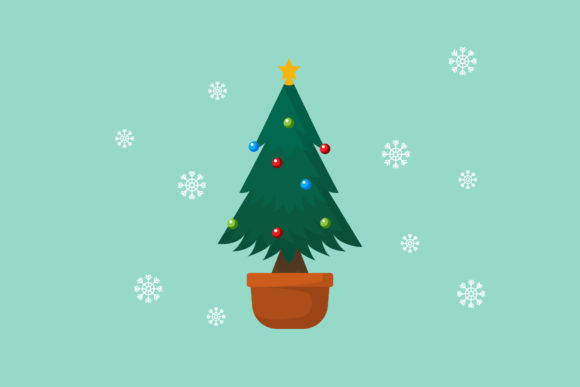 Christmas Beauty Tree Illustration: A Versatile Graphic for Content Publishers