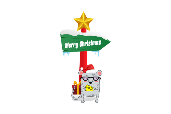 Christmas Celebration and Street Signs: Perfect for Festive Graphics and Illustrations
