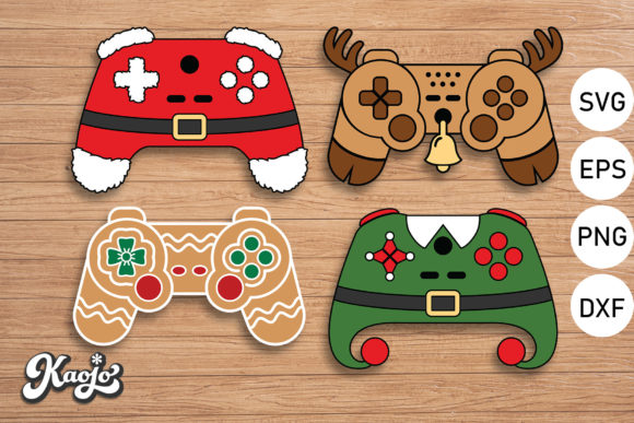 Christmas Game Controller: A Festive Graphic Design Asset