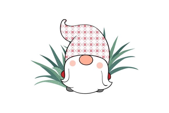 Christmas Gnome with Grass: A Versatile Graphics Illustration