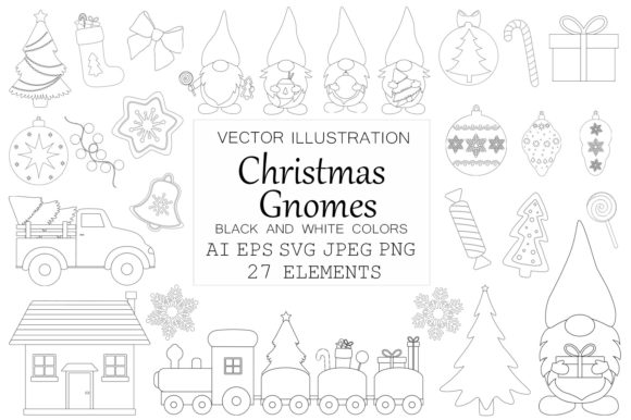 Christmas Gnomes Coloring: A Versatile Graphics Collection