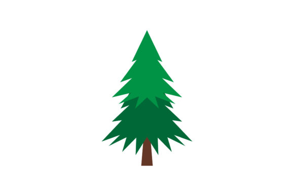 Christmas Green Tree Design: A Festive Graphic for Local Brands