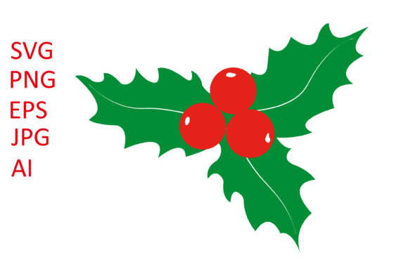 Christmas Holly, Mistletoe, Berry: Festive Graphics for Local Brands