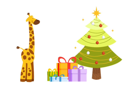 Christmas Illustration Animal Design: A Festive Embroidery Gem
