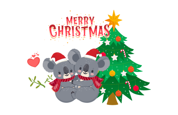 Christmas Koala Art: A Versatile Graphic for Holiday Content