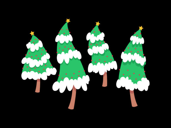 Christmas Pine Trees Clip Arts: A Versatile Graphics Set