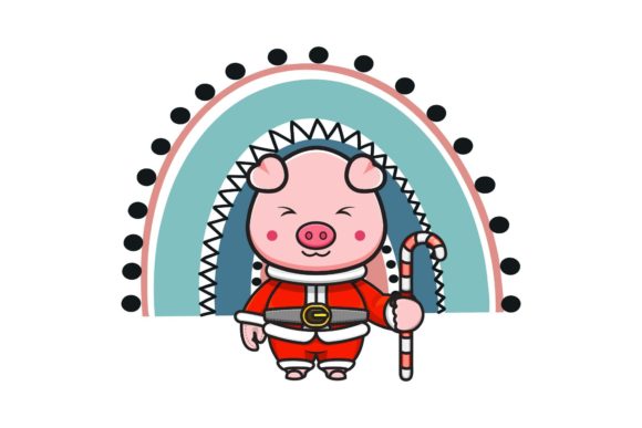 Christmas Santa Animal with Rainbow: A Festive Graphics Review
