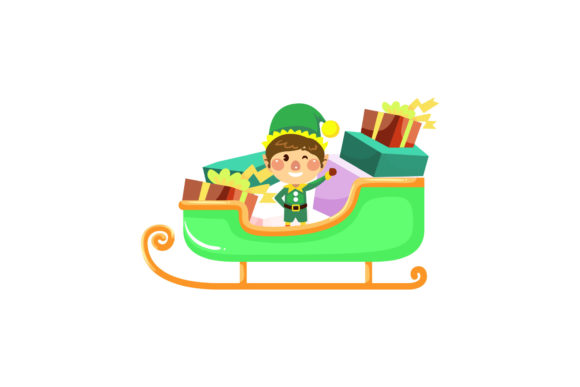 Christmas Sleigh Design: A Versatile Graphics and Illustrations Asset