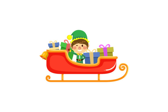 Christmas Sleigh Vector Design: A Festive Graphics and Illustrations Gem