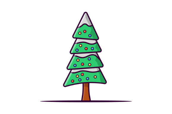Christmas Tree Illustration: A Festive Graphics Asset
