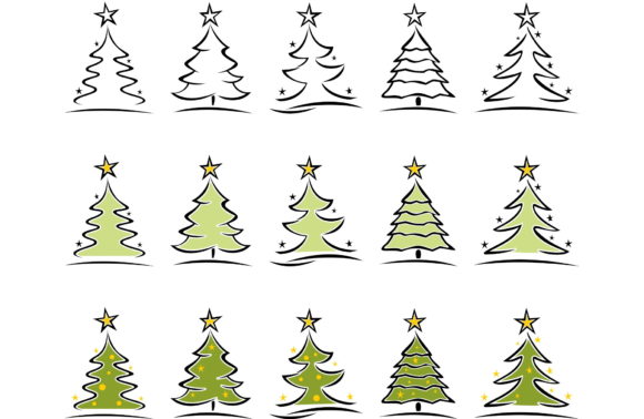 Christmas Tree Set Vector: A Versatile Graphics Pack