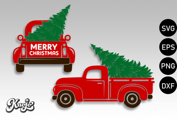 Christmas Tree Truck, Red Truck: A Charming Graphics Illustration