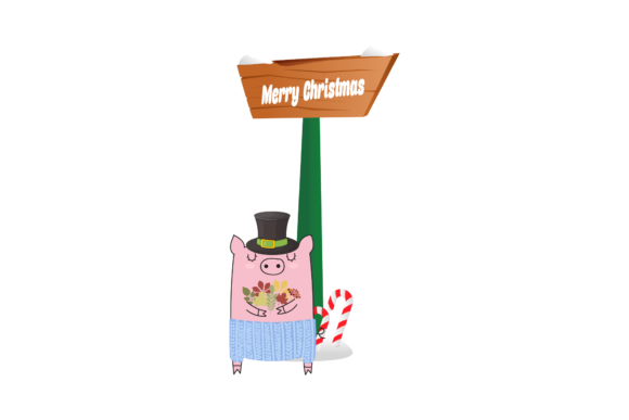 Christmas Wood Board with Animal: A Festive Graphic for Local Brands