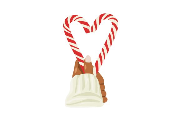 Hand Holding Christmas Candy Vector: Festive Graphics for Local Brands