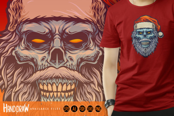 Head Angry Skull Santa: A Bold Graphics Choice