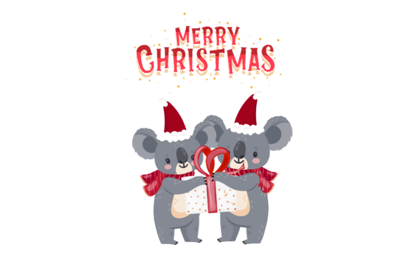 Koala Christmas Illustration Gift: A Charming Graphics Asset