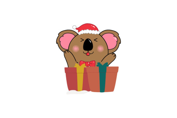 Koala Happy Merry Christmas: A Festive Graphic for Creative Projects