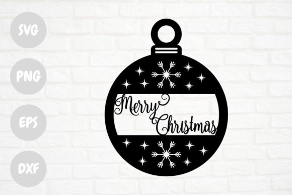 Merry Christmas Bauble Cake Topper: A Versatile Graphics Asset