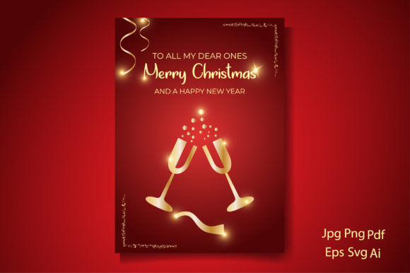 Merry Christmas Party Card: A Festive Graphics and Illustrations Asset