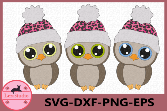 Owl Face, Christmas: A Festive Graphics and Illustrations Asset