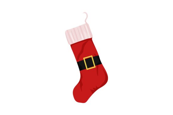 Red Sock Christmas Illustration for Festive Graphics