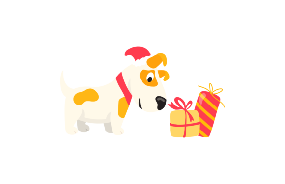 Reviewing Dog Christmas Illustration for Creative Projects