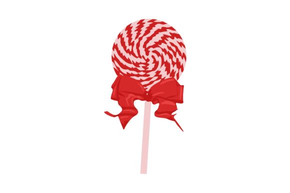 Sweet Lollipop Christmas Illustration for Graphics