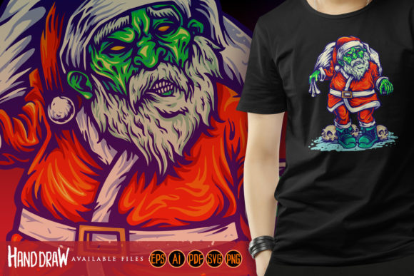 Zombie Santa Claus Merry Christmas SVG: A Unique Graphic for Creative Marketers